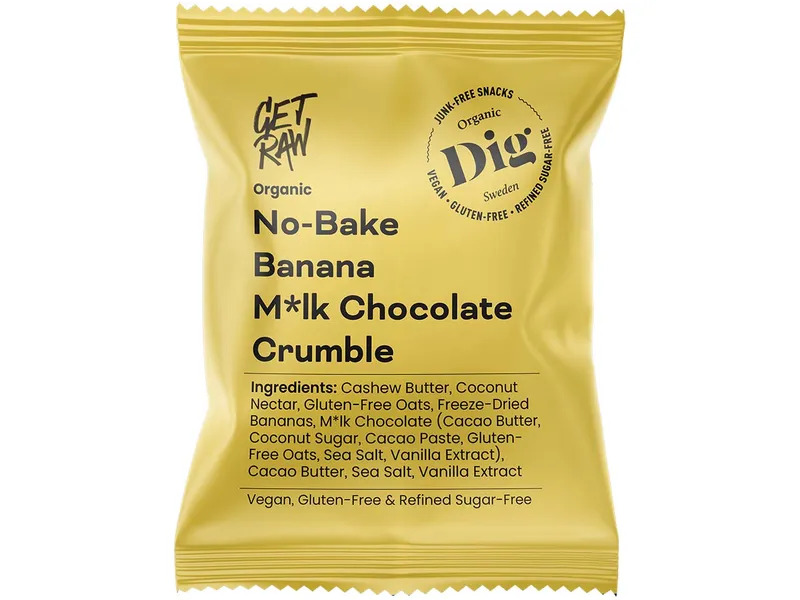 Dig Dig Bio-Snack "Banana M*lk Chocolate Crumble, raw, vegan – Produktbild 1 von 1