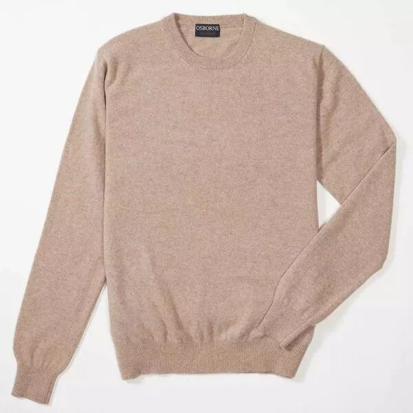 Osborne Knitwear Osborne Knitwear Gelongwoll-Pullover, Colt (beige), – Produktbild 3 von 4