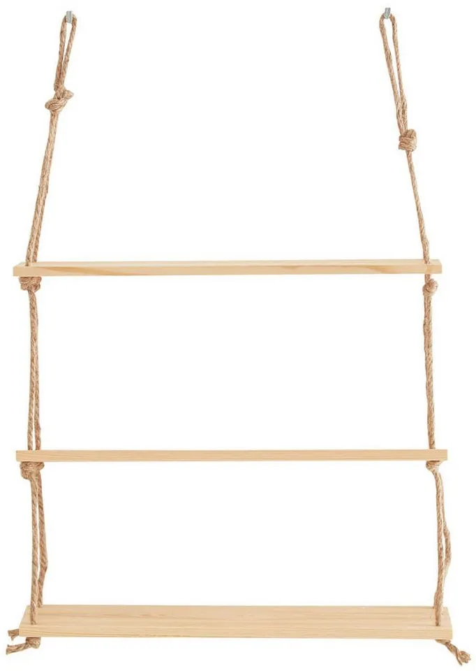 xonox.home Hängeregal, in Pinienholz B/H/T ca.: 50 x 75 x 15 cm, Braun, – Produktbild 3 von 4