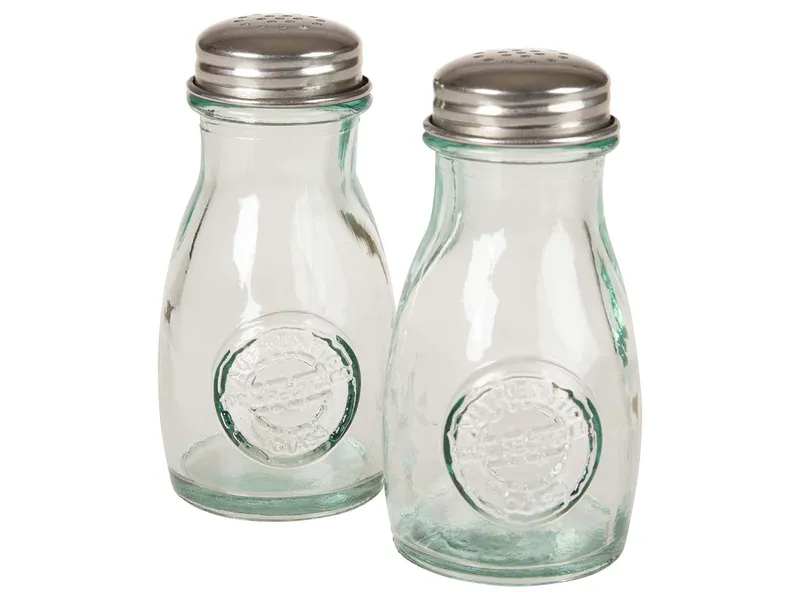 Pfeffer- und Salzstreuer 'Authentic' aus Recyclingglas – Produktbild 1 von 1