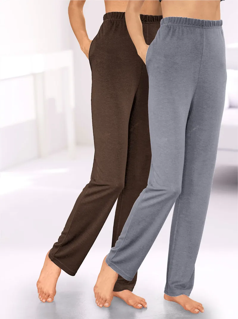 feel good Jogginghose schoko + steingrau, Schoko + steingrau, – Produktbild 1 von 3