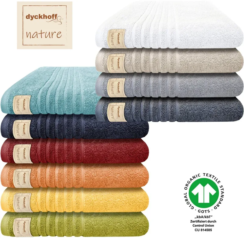 dyckhoff dyckhoff Duschtuch Nature, Frottier (1-St), Grau, – Produktbild 3 von 5