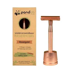 pandoo pandoo Rasierhobel aus Metall mit Halterung inkl. 10 Klingen – verschiedene Farben – Produktbild 1 von 1