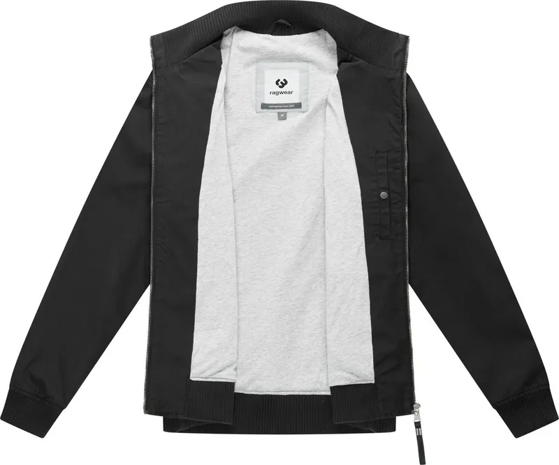 ragwear ragwear Outdoorjacke Crusien YOUMODO Leichte Jacke mit elastischen Bündchen, Schwarz, – Produktbild 1 von 5