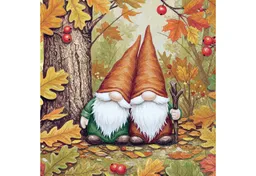 Ambiente Luxury Paper Products Papierserviette, Servietten Papier 33x33cm 3-lag. mit Herbstwichtel Motiv 20 Stück – Produktbild 1 von 1