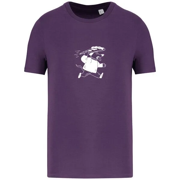 Greenspired Greenspired Basic Bio T-Shirt Pizzadog Nr. 4 ( 155g/m² XXS - 5 XL, Plum, – Produktbild 1 von 1