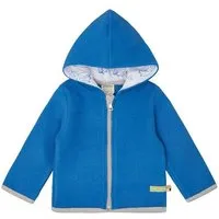 loud proud loud + proud Babys & Kinder Wollfleece-Jacke mit Kapuze, GOTS-zertifiziert, Azur(blau), – Produktbild 1 von 1