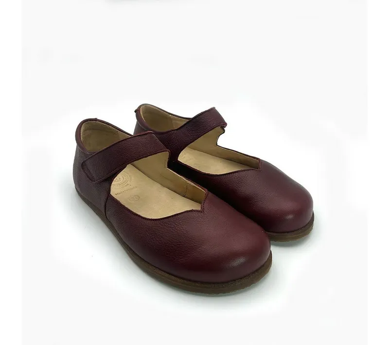 Pololo Pololo Alma & Alina, bequemer Damen Barfußschuh aus pflanzlich gegerbtem Leder, Rot, – Produktbild 1 von 5