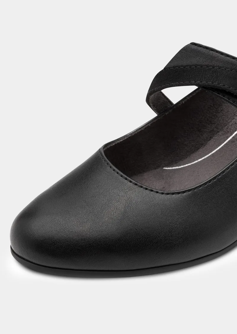 Jana Jana Pumps mit Klett-Riemchen - schwarz von Goldner Fashion, Schwarz, – Produktbild 2 von 3