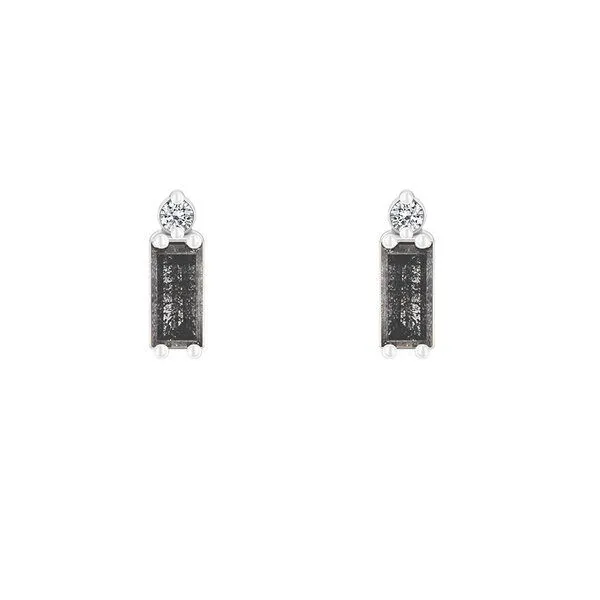 Eppi Eppi Ohrringe mit Baguette und Round Diamanten Xene, Weiss, – Produktbild 1 von 4