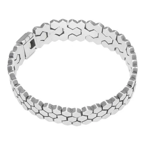 pakilia pakilia Silber Armband Hexagon Fair-Trade und handmade – Produktbild 1 von 2
