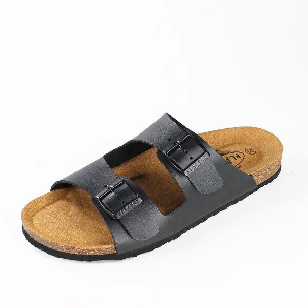 Plakton Plakton Vegane Damen Sandale BETA mit Korksohle und einstellbaren Schnallen, Schwarz, – Produktbild 1 von 4