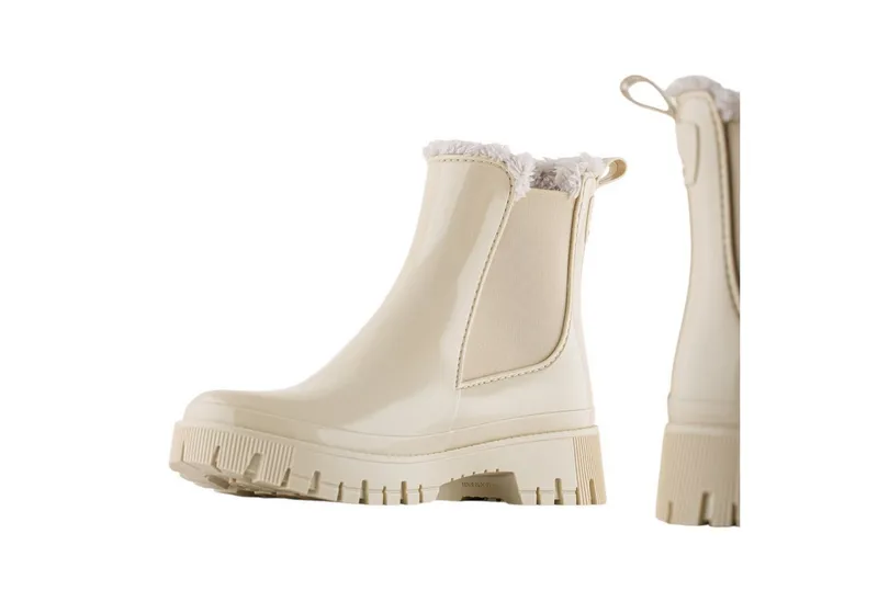 Lemon Jelly Lemon Jelly Gummistiefel Colden (gefütteter Chelseaboot) glänzend beige Damen Sneaker, Beige, – Produktbild 4 von 5
