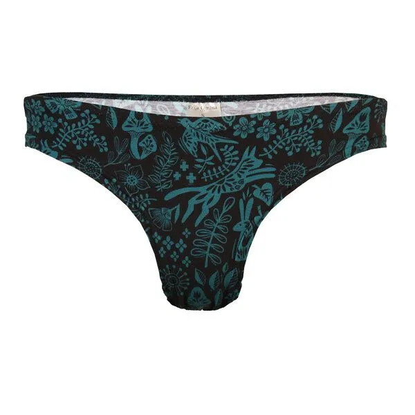 Frija Omina Frija Omina Bio-String Pur gemustert, Alice blau, – Produktbild 1 von 2