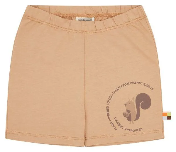 loud + proud loud + proud Babys & Kinder Short mit Pflanzenfarben gefärbt, GOTS zertifiziert, Walnut(braun), – Produktbild 1 von 3