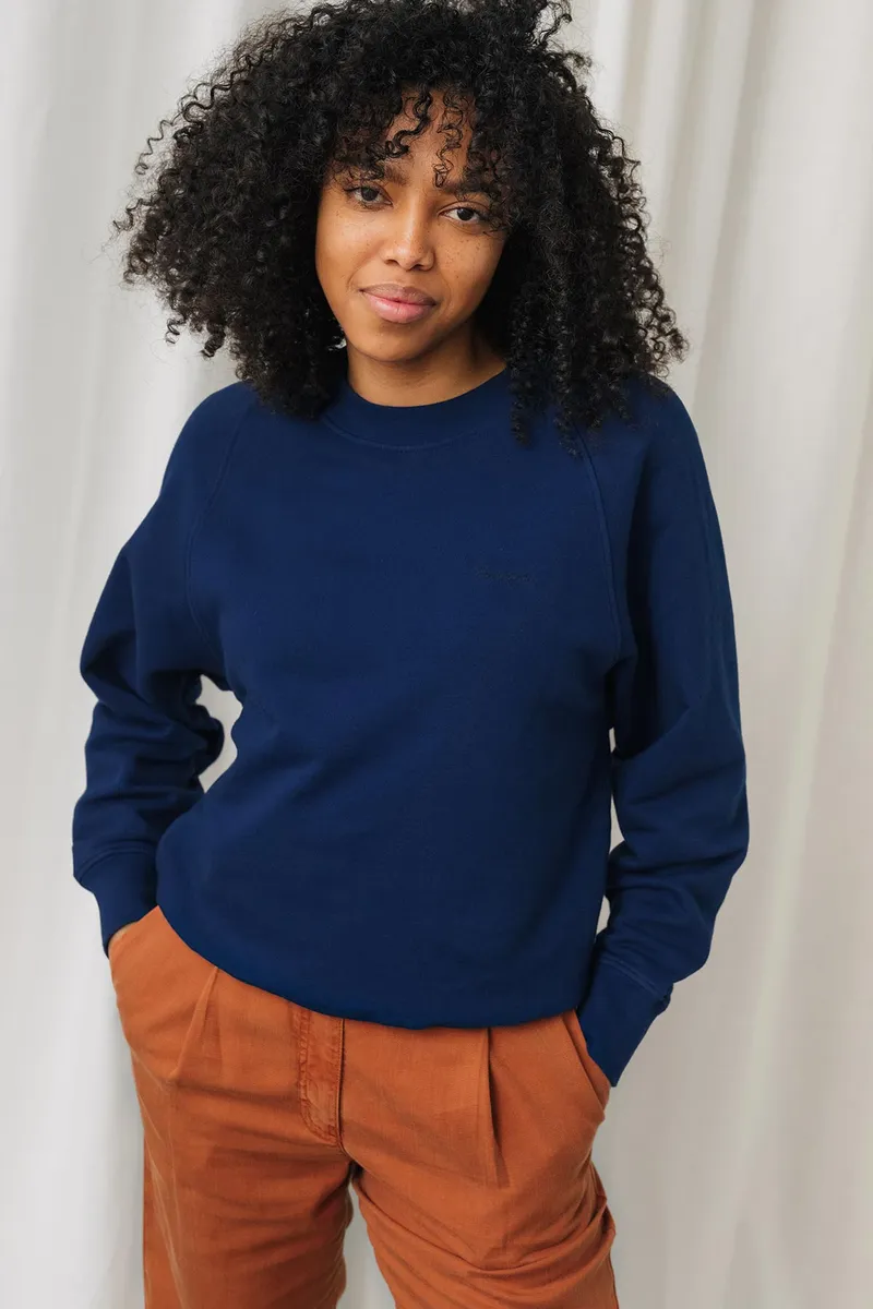 TWOTHIRDS TWOTHIRDS Damen vegan Sweatshirt Leskov Kobaltblau, Dunkelblau, – Produktbild 1 von 2