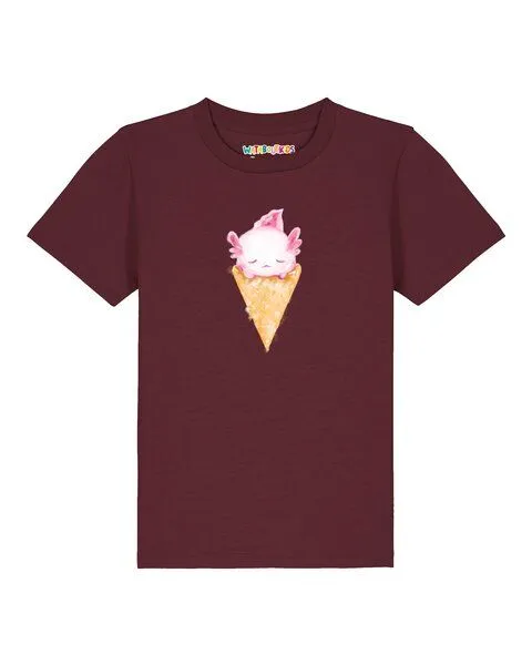 watabout.kids watabout.kids T-Shirt Kinder Axolotl ice cream, Burgundy, – Produktbild 1 von 2