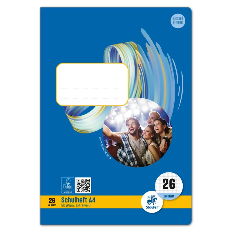Staufen Staufen Schulheft Style DIN A4 kariert mit Rand Lineatur 26 16 Bl. – Produktbild 1 von 2