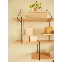 Hausen Hausen Wandregal Link shelf set 1 beech / black – Produktbild 1 von 1