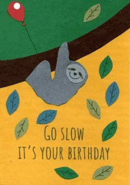 Cards from Africa Cards from Africa Geburtstagskarte Sloth Birthday – Produktbild 1 von 1