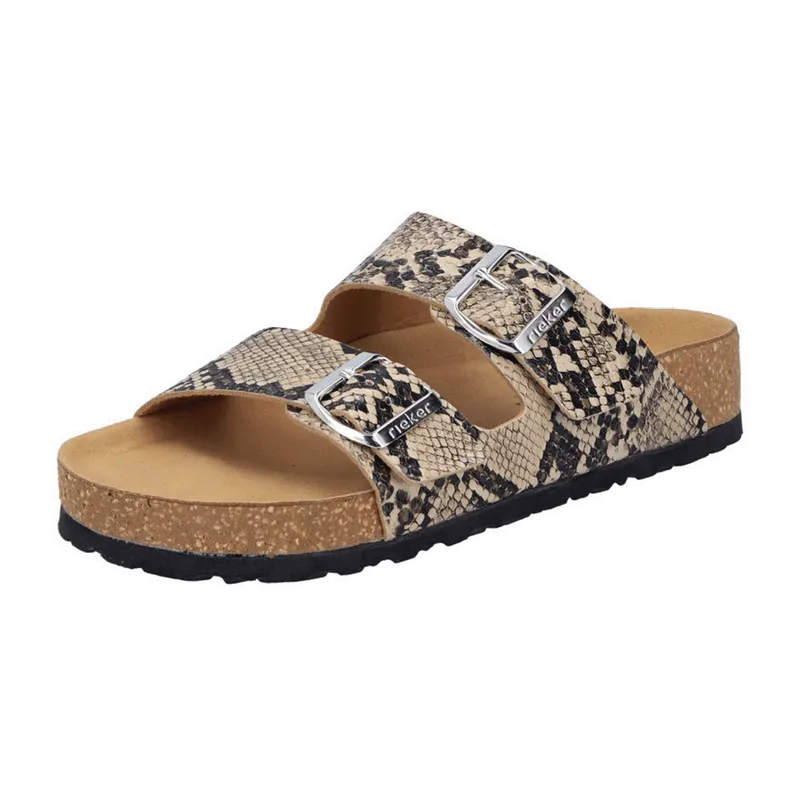 Rieker Rieker TIEFFUSSBETTPANTOLETTE für Damen, braun, Größe 43 EU, Braun, – Produktbild 1 von 7