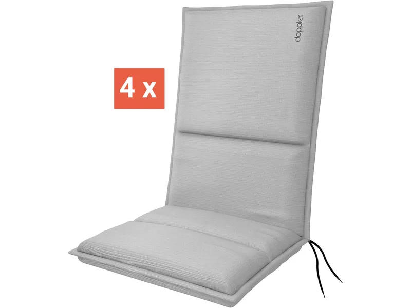 Doppler doppler Auflage "CITY" Midi, 4er-Pack, 110x48x6 cm, Polyester, hellgrau – Produktbild 1 von 1