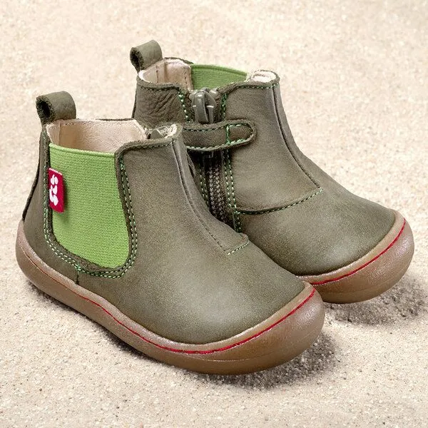 Pololo Pololo Lauflerner-Stiefelette "Chelsea Mini", Grün, – Produktbild 1 von 4