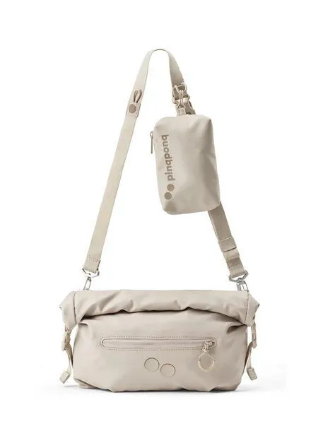 PINQPONQ pinqponq Umhängetasche - Aksel - aus recyceltem Nylon, Cliff beige (natur), – Produktbild 1 von 3