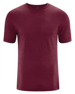 HempAge Hempage Herren vegan T-Shirt Slim Fit Rioja Rot – Produktbild 1 von 1