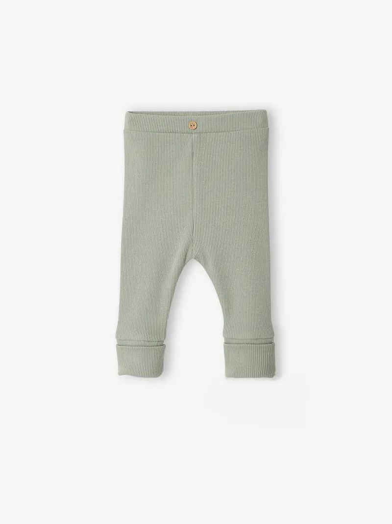 Vertbaudet Baby Leggings, Salbeigrün, – Produktbild 1 von 4