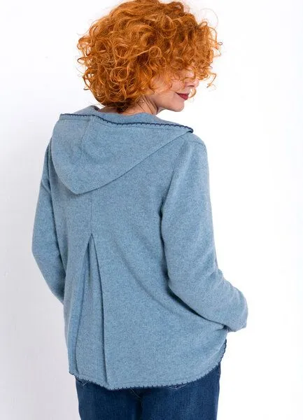 Heidekönigin Heidekönigin Kapuzenjacke THEA - GOTS, Graublau, – Produktbild 2 von 3