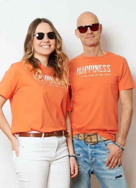 SPARKLES OF LIGHT SPARKLES OF LIGHT Yoga Shirt | HAPPINESS, Rot-orange (orange), – Produktbild 1 von 2