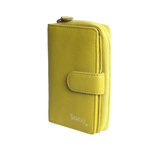 Vargu Vargu Echtleder Geldbörse MASIN 1-A mono, Lime green, – Produktbild 2 von 4