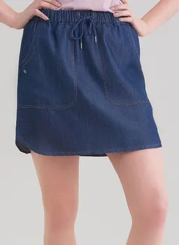 ORGANICATION ORGANICATION Tencel Jeansrock mit Kordel und seitlicher Eingriffstaschen – Produktbild 1 von 1