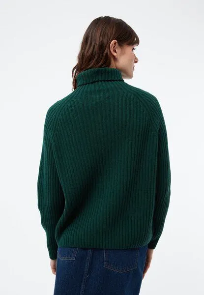 Givn Berlin Givn Berlin Strickpullover GBCASSIA mit Rollkragen aus recyceltem Wollgemisch, Bottle green, – Produktbild 4 von 4