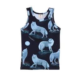 Walkiddy Kinder Unterhemd Bio-Baumwolle dunkelblau Singing Wolves Walkiddy, GOTS-zertifiziert, weich, vegan, fair produziert, ideales Basic unter Pullover und Schlafanzug – Produktbild 1 von 1