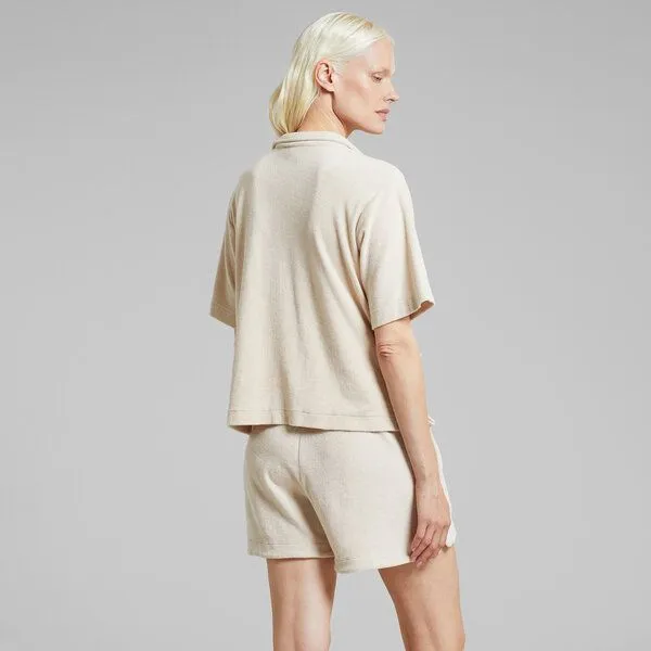 Dedicated DEDICATED Damen Shorts aus Frottee - Aspudden Terry Shorts, Oat white, – Produktbild 2 von 2