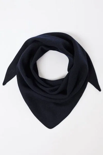 LangerChen LangerChen Dreiecks-Schal aus GOTS-zertifizierter Wolle, Navy (blau), – Produktbild 1 von 2