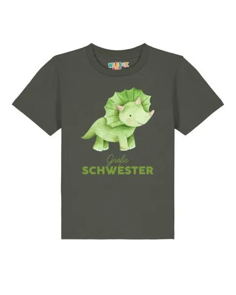 watabout.kids watabout.kids T-Shirt Kinder Dinosaurier 01 Große Schwester, Khaki, – Produktbild 1 von 2