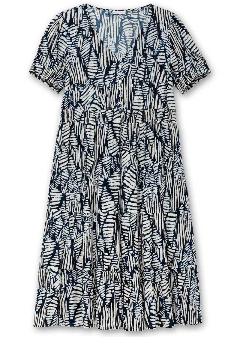 sheego by Joe Browns Maxikleid, Blaubeere-gemustert, – Produktbild 1 von 2