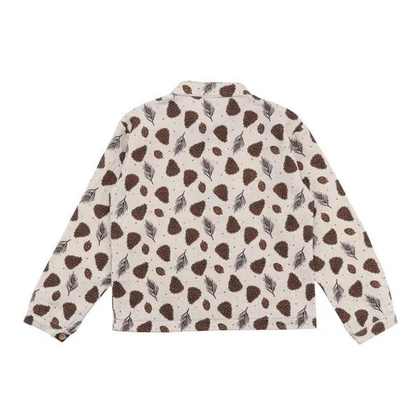 Walkiddy Kinder Langarmshirt GOTS zertifiziert – 95% Bio-Baumwolle, Beige mit Tupfenmuster, 5% Elasthan, weich & bequem | Walkiddy – Produktbild 2 von 2