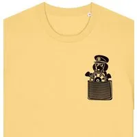 päfjes päfjes Dackel / Dackelkapitän Fair Wear Unisex BioT-Shirt, Gelb, – Produktbild 1 von 1