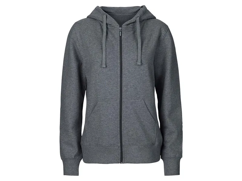 Neutral Neutral® Damen College Hoodie Zoodie Hoody Kapuzenjacke Sweatjacke Ladies only, Dunkelgrau melange, – Produktbild 1 von 4