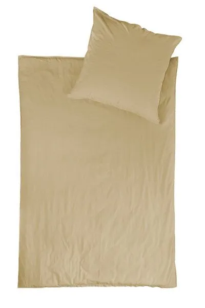 jilda-tex jilda-tex Bettwäsche 100% Bio-Baumwolle 135x200cm / 155x220cm 200x200cm, Creme, – Produktbild 2 von 4