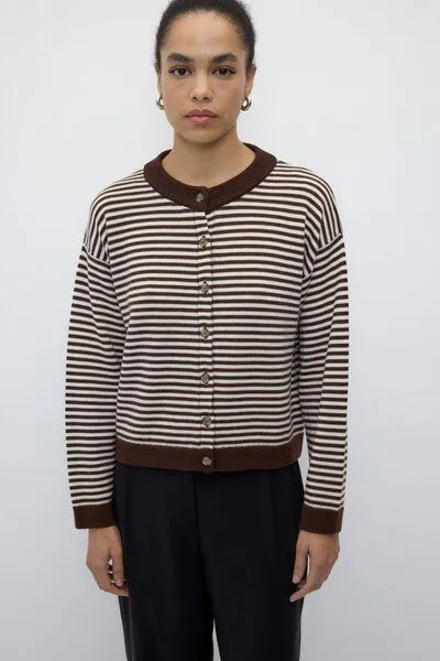 Rita Row Rita Row Gestreifte Strickjacke LYNN aus Merinowolle, Stripes, – Produktbild 4 von 4