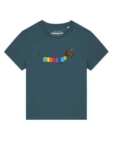 watapparel watapparel T-Shirt Frauen Regenbogen Dackel, Stargazer, – Produktbild 1 von 2