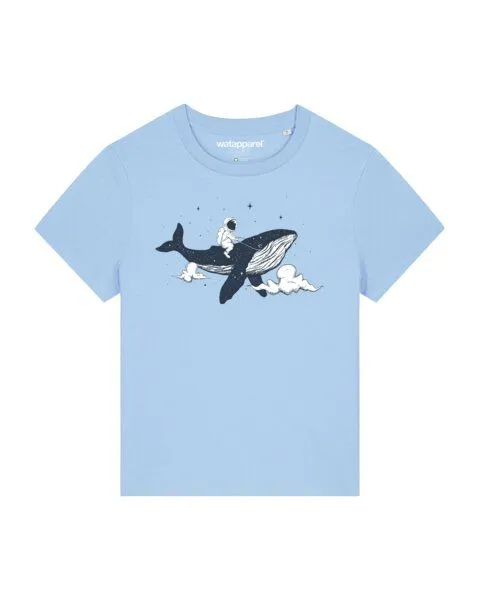 watapparel watapparel T-Shirt Frauen Spacewhale, Blue soul, – Produktbild 1 von 4