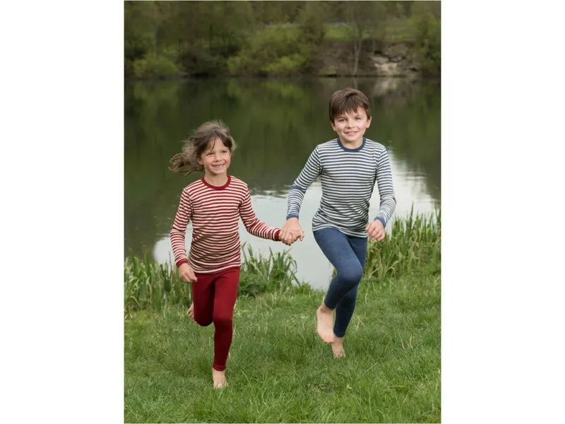 Engel natur Engel Natur Kinder Leggings Bio-Merinowolle melange-blau Gr.92, Blau, – Produktbild 2 von 2