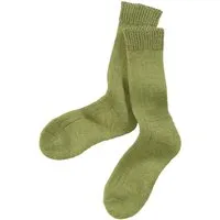 hirsch natur Kindersocken Bio-Schurwolle Plüsch maigrün Gr.18-20, Grün, – Produktbild 1 von 1