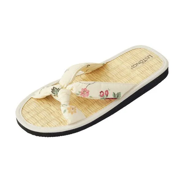 Les Tôngs Les Tôngs Juncus-K Flower Zimtlatschen vegane Zimtsohle Flip Flops, Cremeweiß, – Produktbild 2 von 4